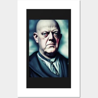 Digital Art Portrait of Aleister Crowley The Great Beast of Thelema Posters and Art